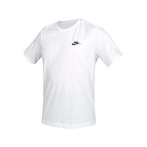 NIKE 男女短袖T恤-純棉 休閒 慢跑 上衣 AR4999-101 白黑