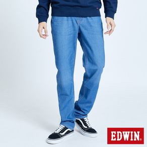 EDWIN 迦績EJ3透氣中直筒牛仔褲 重漂藍 -男款