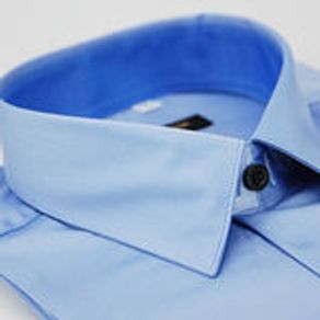 金安德森 藍色窄版長袖襯衫