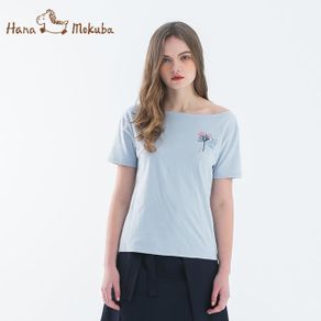 Hana-Mokuba-花木馬日系女裝T恤_米白/藍