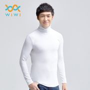 【WIWI】MIT溫灸刷毛高領發熱衣(純淨白 男S-3XL)