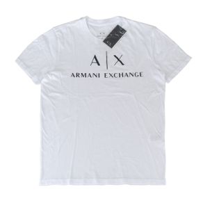 A X Armani Exchange經典字母LOGO造型短袖T恤 S/白