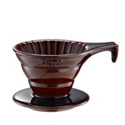 【Tiamo】V01長柄陶瓷咖啡濾杯組-咖啡色(HG5534BR)