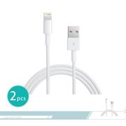 (2入組) APPLE蘋果適用 Lightning 對 USB連接 數據傳輸充電線【1公尺】