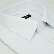 【金安德森】白色斜紋窄版短袖襯衫