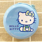 【震撼精品百貨】Hello Kitty_凱蒂貓-三麗鷗 Hello Kitty日本SANRIO三麗鷗KITTY圓形零錢包-鐵藍*23624