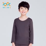 【WIWI】MIT溫灸刷毛圓領發熱衣(銀河灰 童70-150)