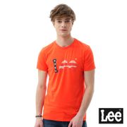 Lee 短袖T恤 美國國旗logo圓領 男 橘