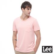 Lee 男款 口袋刺繡小Logo短袖圓領T恤 粉紅
