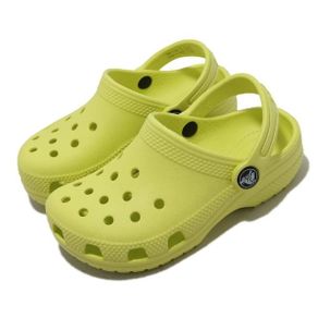 【Crocs】布希鞋 Classic Clog K 童鞋 小朋友 4-7歲 螢光黃 洞洞鞋 卡駱馳(206991738)