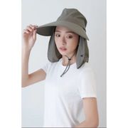貝柔 Peilou - UPF50+多功能淑女護頸遮陽帽-深灰色 (頭圍:57cm)