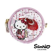 5336【日本進口正版】Hello Kitty 凱蒂貓 三麗鷗 人物系列 圓型 皮質 零錢包 SANRIO - 123701