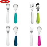 【OXO】 tot 寶寶握叉匙組   學習餐具/兒童餐具/    無盒款  隨行款(盒裝)