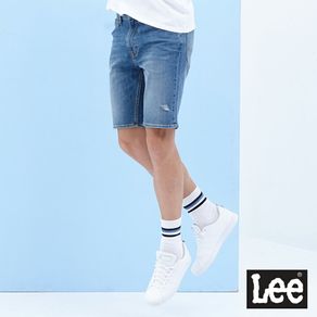 Lee 902 牛仔短褲 男 中淺藍 彈性