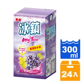 泰山 冰鎮葡萄鮮冰茶 300ml (24入)/箱【康鄰超市】