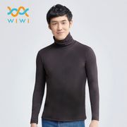 【WIWI】MIT溫灸刷毛高領發熱衣(經典黑 男S-3XL)