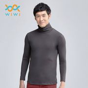 【WIWI】MIT溫灸刷毛高領發熱衣(銀河灰 男S-3XL)
