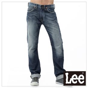 Lee 724 中腰標準直筒牛仔褲 男 中藍 101+ LL140138J77