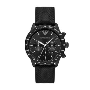 刷卡滿5千10%回饋｜EMPORIO ARMANI MARIO系列經典設計帆布錶帶腕錶43mm(AR11453)｜母親節感恩慶 ★ 限時優惠