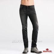 【BRAPPERS】男款 彈性中低腰直筒褲(黑)