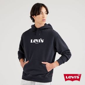 Levis 男款 重磅口袋帽T 寬鬆休閒版型 復古摩登Logo 430GSM厚棉