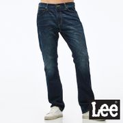 Lee 男款 743 中腰舒適直筒牛仔褲 中深藍洗水