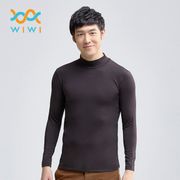 【WIWI】MIT溫灸刷毛立領發熱衣(經典黑 男S-3XL)