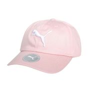 PUMA 基本系列棒球帽-純棉 帽子 防曬 遮陽 鴨舌帽 老帽 02241665 粉白