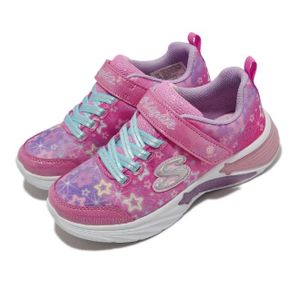 Skechers 童鞋 S Lights-Star Sparks 銀 粉紅 燈鞋 發光鞋 ACS 302324LSMLT