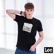 Lee 男款 方框網格Logo短袖圓領T恤 黑 Urban Riders