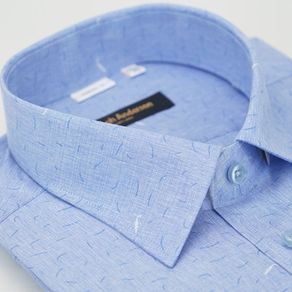 金安德森 藍色羽紋窄版長袖襯衫