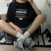[嬌戀主角] 韓版寬鬆短袖t恤 上衣 情侶裝