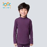 【WIWI】MIT溫灸刷毛立領發熱衣(羅蘭紫 童70-150)