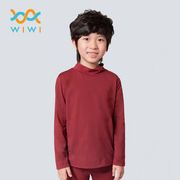 【WIWI】MIT溫灸刷毛立領發熱衣(醇酒紅 童70-150)