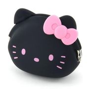 Hello Kitty 黑色 矽膠 零錢包 KT 凱蒂貓 三麗鷗 日貨 正版授權 J00010147