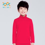 【WIWI】MIT溫灸刷毛高領發熱衣(朝陽紅 童70-150)
