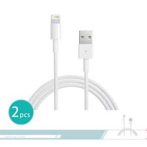 2入組 APPLE蘋果適用 Lightning 對 USB連接 數據傳輸充電線 1公尺