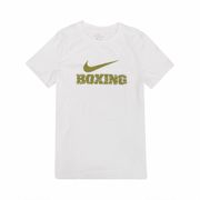 Nike T恤 Boxing Tee 運動休閒 女款 DRI-FIT 吸濕排汗 快乾 圓領 白 金 561423100B-X70