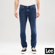 Lee 男款 709 素面低腰合身小直筒牛仔褲 中深藍洗水