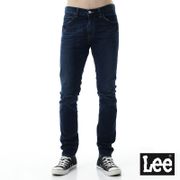 Lee 牛仔褲 709低腰刷白合身小直筒牛仔褲 - 男-藍色