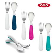 美國 OXO tot 寶寶握叉匙組 304不鏽鋼 叉子 湯匙 隨行叉匙組 學習餐具 台灣公司貨
