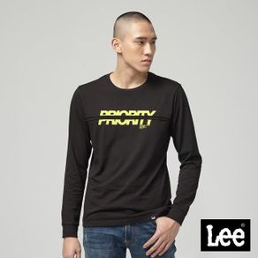 【Lee】PRIORITY 男長袖T恤-黑