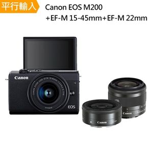 Canon EOS M200+15-45mm+M22mm雙鏡組 中文平輸