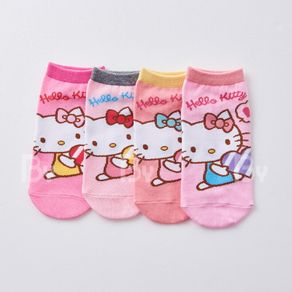 【ONEDER旺達】Sanrio Kitty直版襪(15-22cm) KT-A617-1