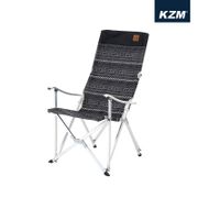 【KAZMI】KZM 彩繪民族風豪華休閒折疊椅(黑色)-早點名露營生活館