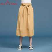 Hana-Mokuba-花木馬日系女裝修身半身裙_黃